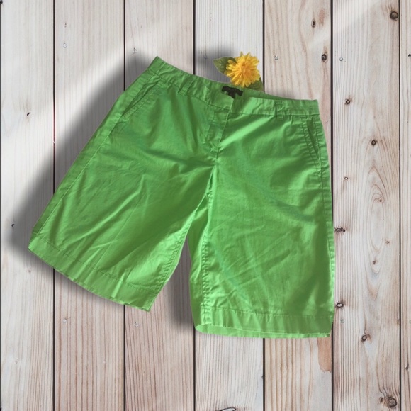 J. Crew Pants - JCrew Lime Green Girl Bermuda Short